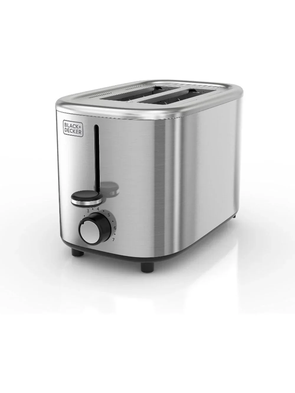 Silver+DECKER 2-Slice Toaster Extra-Wide Slots 6 Shade Settings, Compact Design